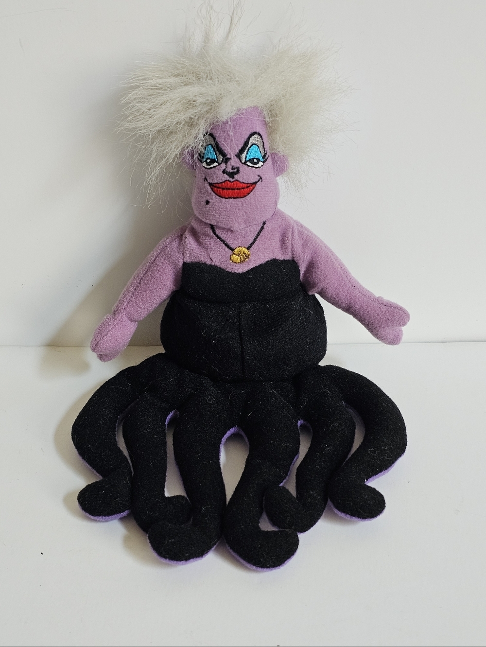 The Disney Store The Little Mermaid URSULA 9.5" Bean Bag Plush Sea Witch